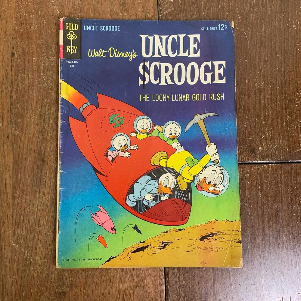 Gold Key Disney's Uncle Scrooge Loony Lunar Gold Rush May 1964‎ Full Color Comic
